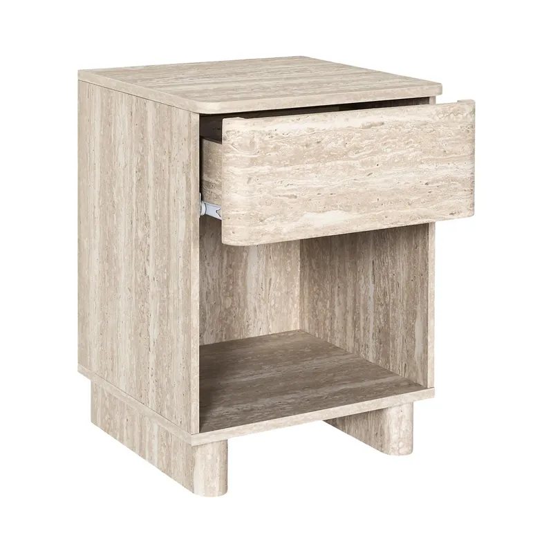 Szafka Nocna MEBLIVA Stone Japandi 40 cm - Szary