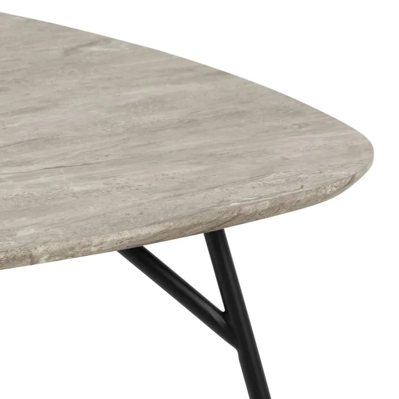 Stolik Kawowy MEBLIVA Caracas 90x90cm Szary Marmur