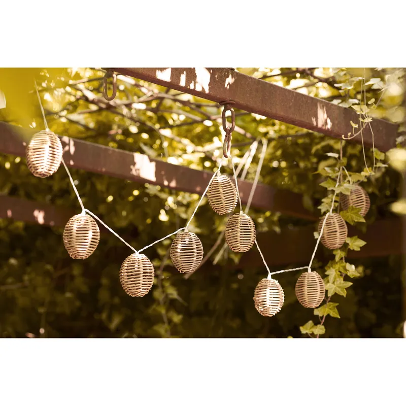 Girlanda MEBLIVA LED Carlisle Polirattan/Metal, Naturalny/Czarny