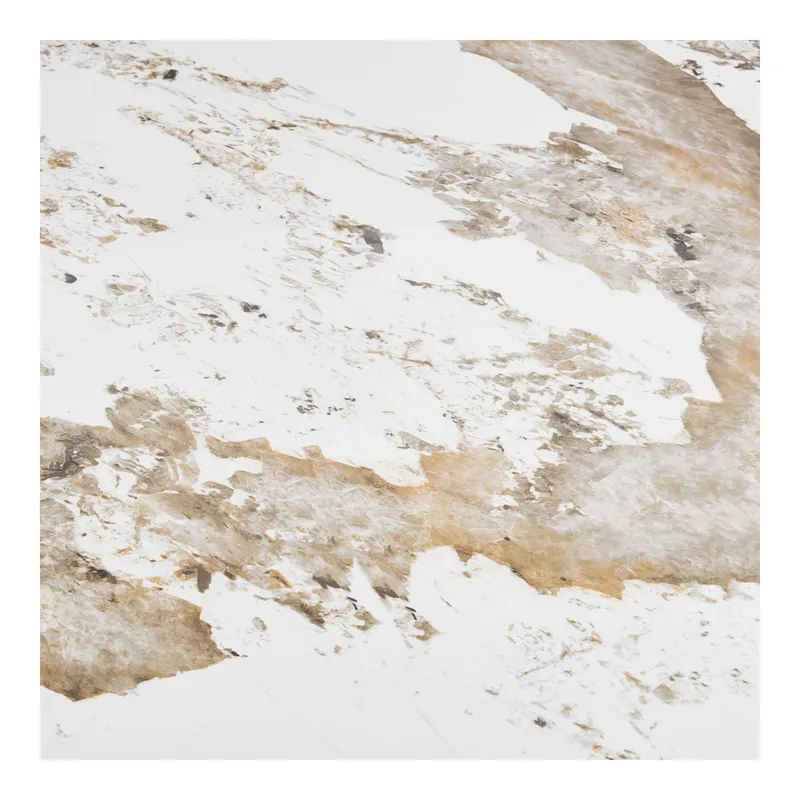 Stół MEBLIVA Athens Blat Ceramiczny Nowoczesny, 140 cm - Biały/Brązowy