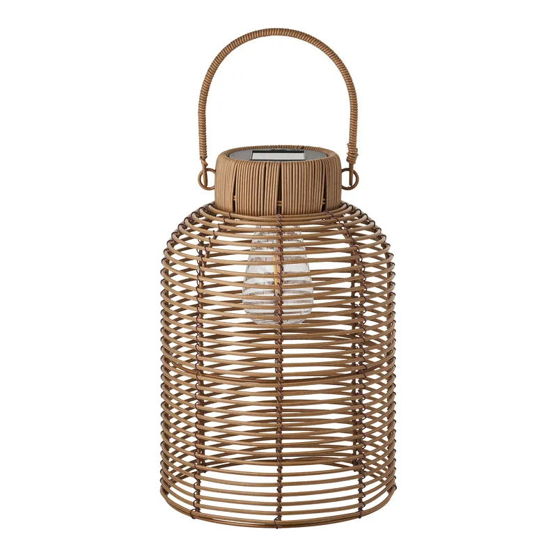 Lampion Ogrodowy MEBLIVA Brentford, Solarny, Rattan - Brązowy