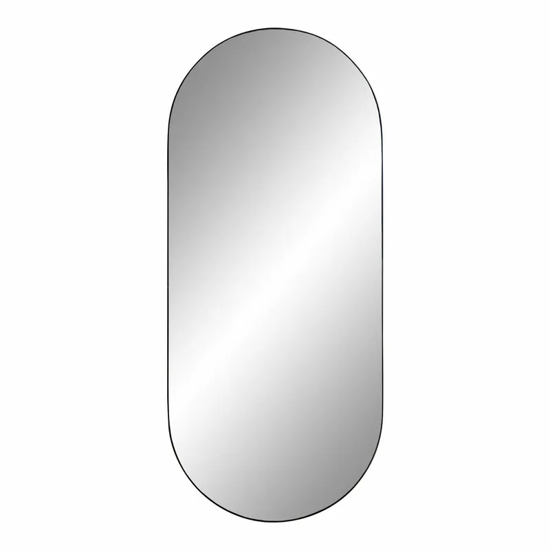 Lustro MEBLIVA Jersey Owalne, Metal, Nowoczesne - Czarny