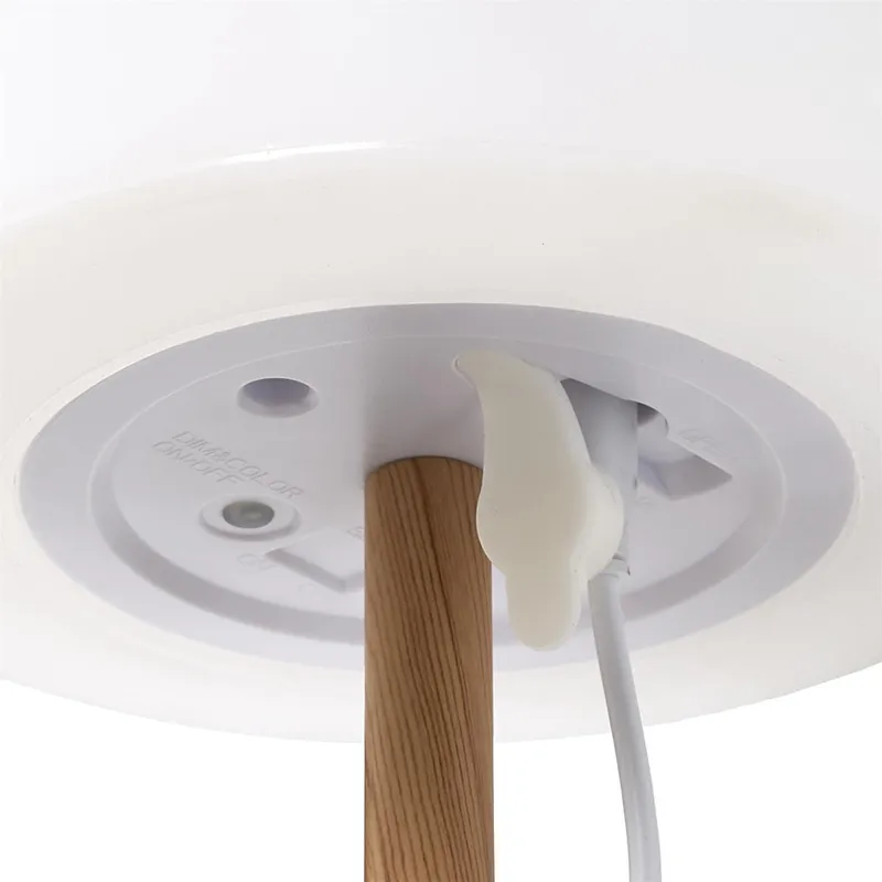 Lampa Stołowa MEBLIVA LED Ładowana Efekt Drewna - Naturalny
