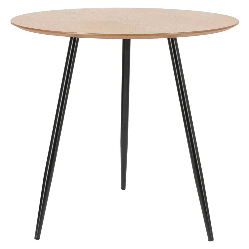 Stół MEBLIVA Sottile 80cm, Okrągły, Płyta Laminowana - Naturalny