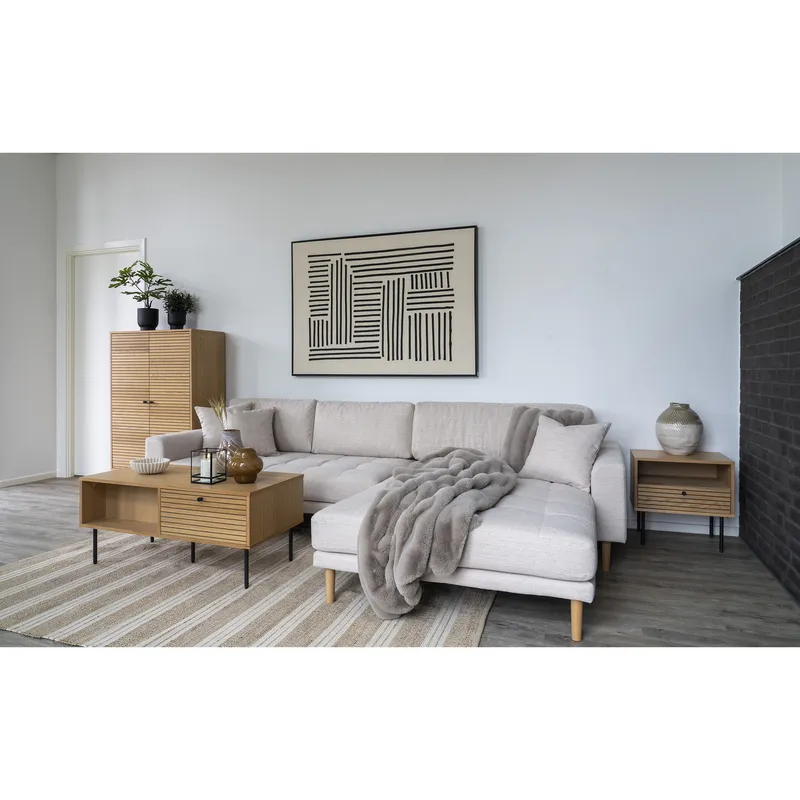 Obraz Dekoracyjny MEBLIVA Lipari 100x140cm, Nowoczesny - Beżowy