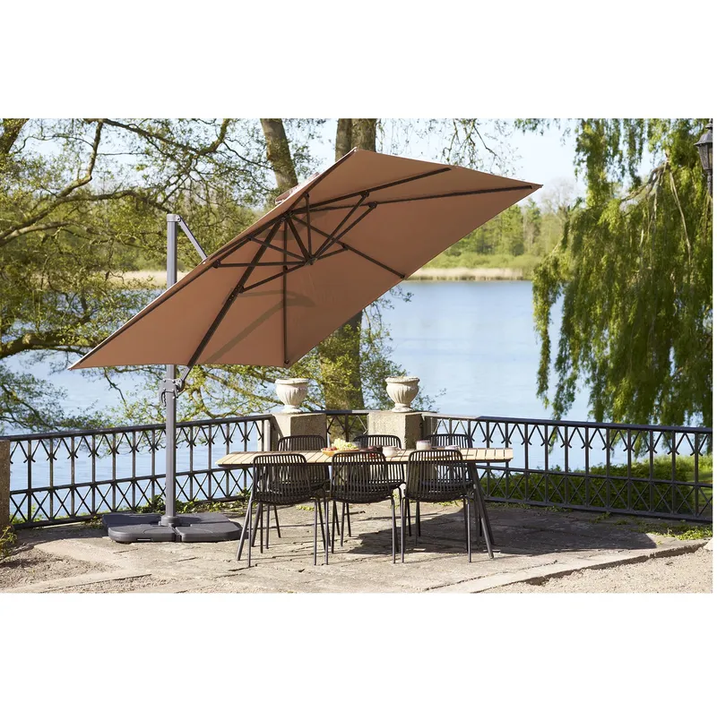 Parasol Ogrodowy GARDIVA Baza Aluminiowy 295x295 cm - Piaskowy
