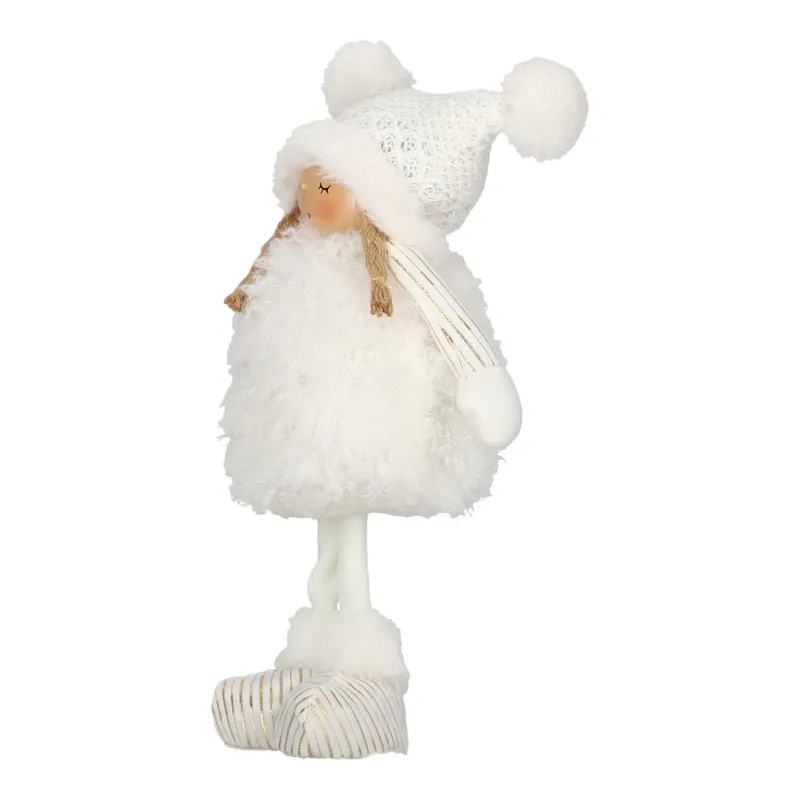 Figurka Dekoracyjna MEBLIVA Dziewczynka Śnieżynka 33cm - Biała