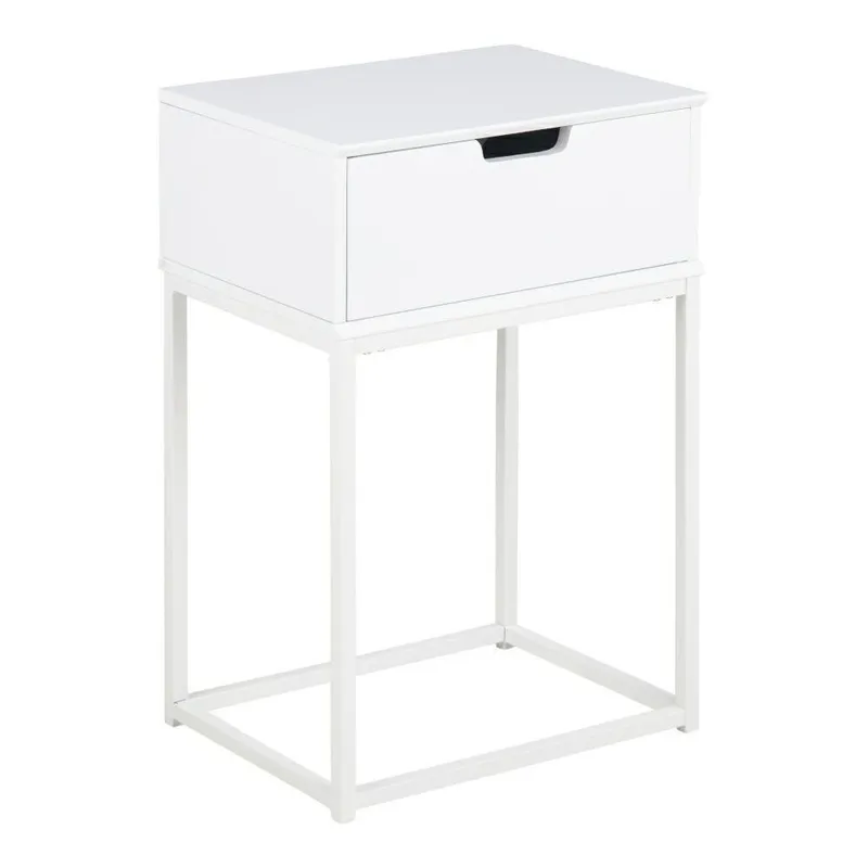 Szafka Nocna MEBLIVA Mitra Skandynawska 40 cm, MDF - Biała