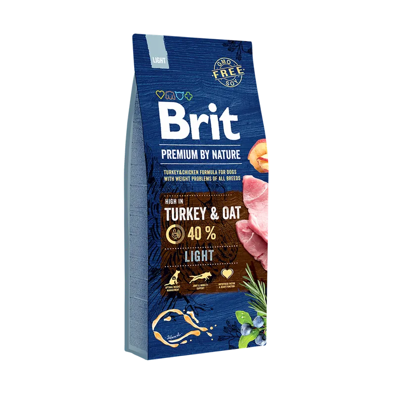 Brit Premium By Nature Light Z Indykiem I Owsem 15kg
