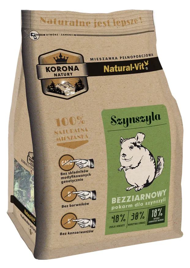 Pokarm Dla Szynszyli Naturalny Ziołowy ZOOJOY Korona Natury 750 g