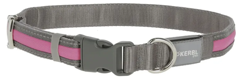 KERBL Obroża Podświetlana Light & Reflex 35-50CM - Różowa