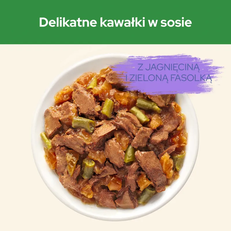 Purina Cat Chow Sterilised Karma Z Jagnięciną I Zieloną Fasolką W Sosie 85g