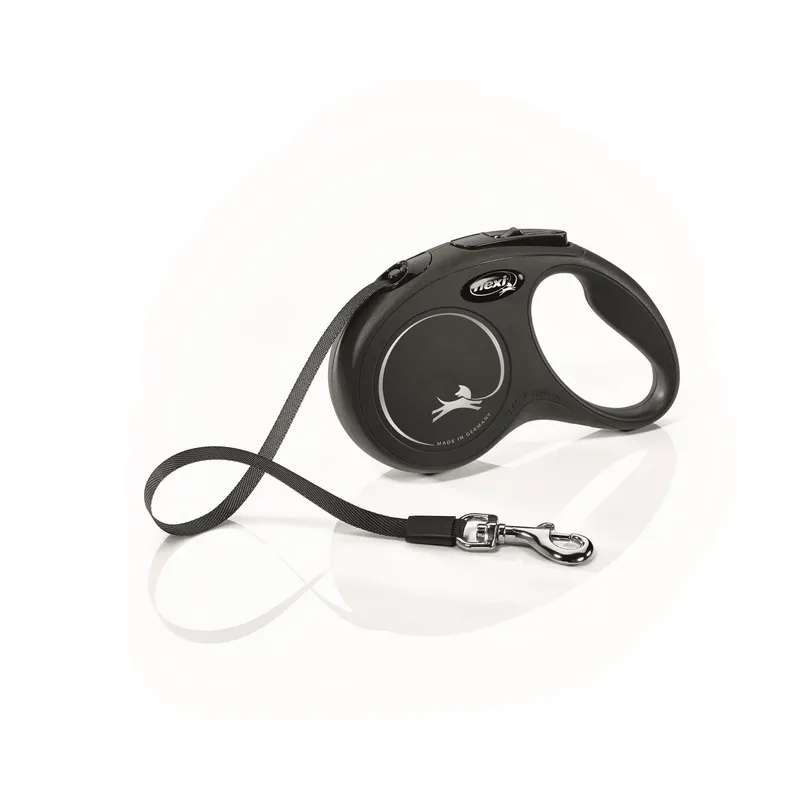 Flexi Smycz New Classic S Taśma 5m Do 15kg - Czarna