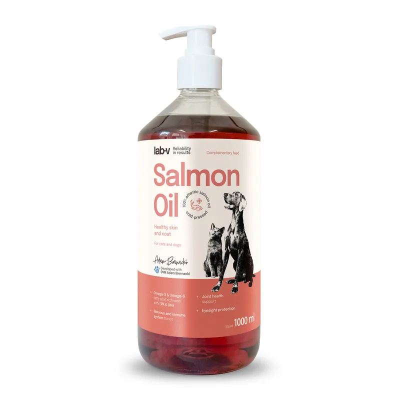 Olej Z Łososia Dla Psa I Kota 100% Naturalny ZOOJOY 1000 ml Butelka