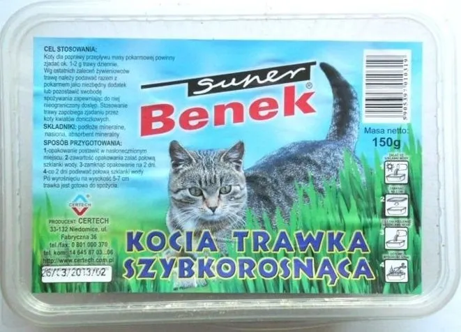 CERTECH-SUPER BENEK Trawka Dla Kota 150g