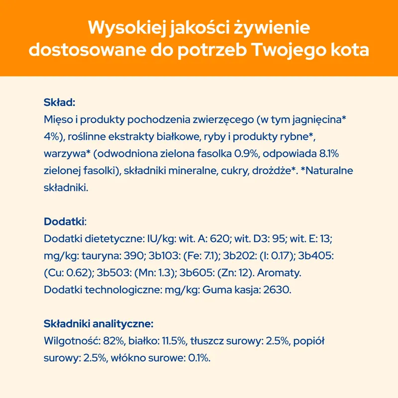 Purina Cat Chow Adult Jagnięcina I Zielona Fasolka 85g