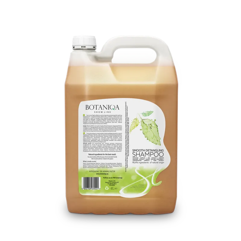 BOTANIQA Smooth Detangling Shampoo Szampon Wygładzający Dla Psów Długowłosych 4l
