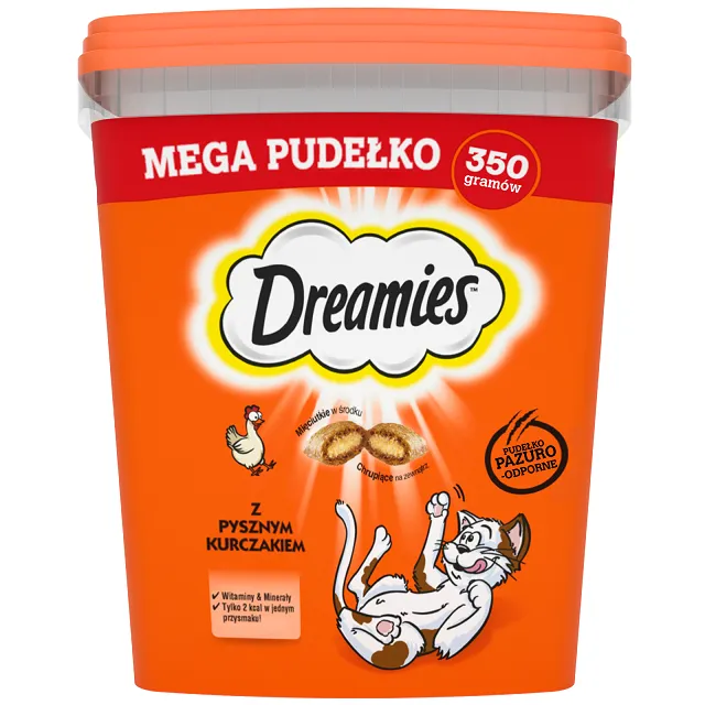 Dreamies Przysmak Dla Kotów Kurczak Mega Pudełko 350g