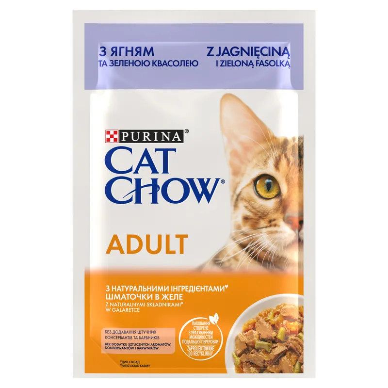 Purina Cat Chow Adult Jagnięcina I Zielona Fasolka 85g