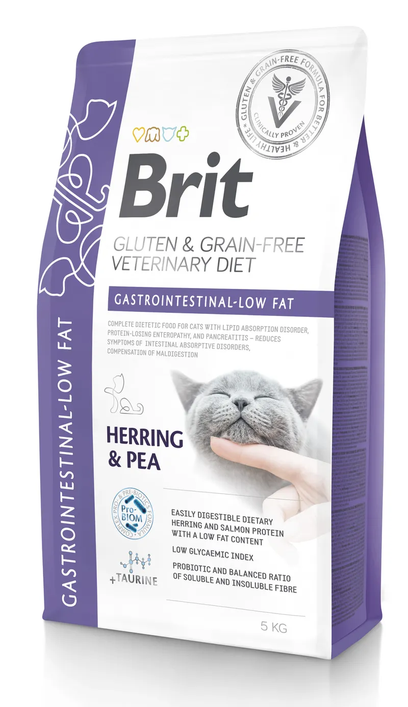 Brit GF Veterinary Diets Cat Gastrointestinal-Low Fat 5kg