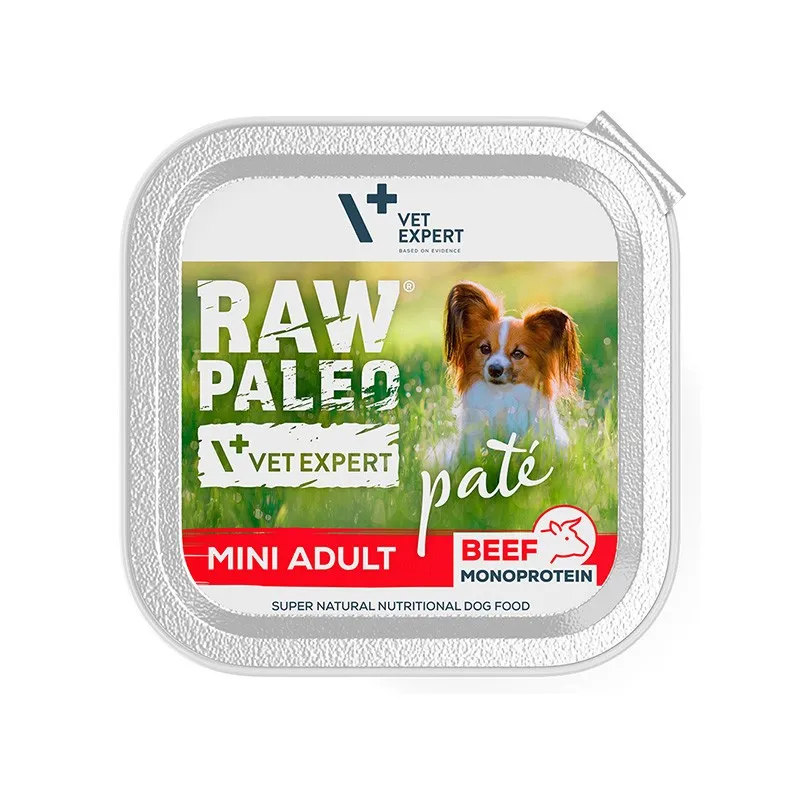 Vetexpert RAW PALEO PATE MINI Adult Beef 150g - Wołowina Tacka
