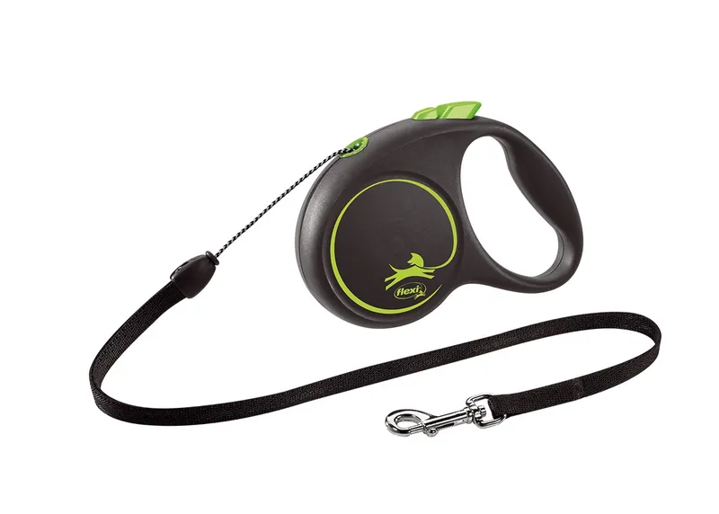 Flexi Smycz Black Design S Taśma 5m Do 12kg - Zielona