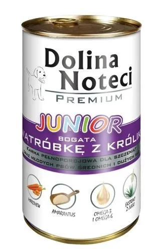 Dolina Noteci Premium Junior Bogata W Wątróbkę Z Królika 400g