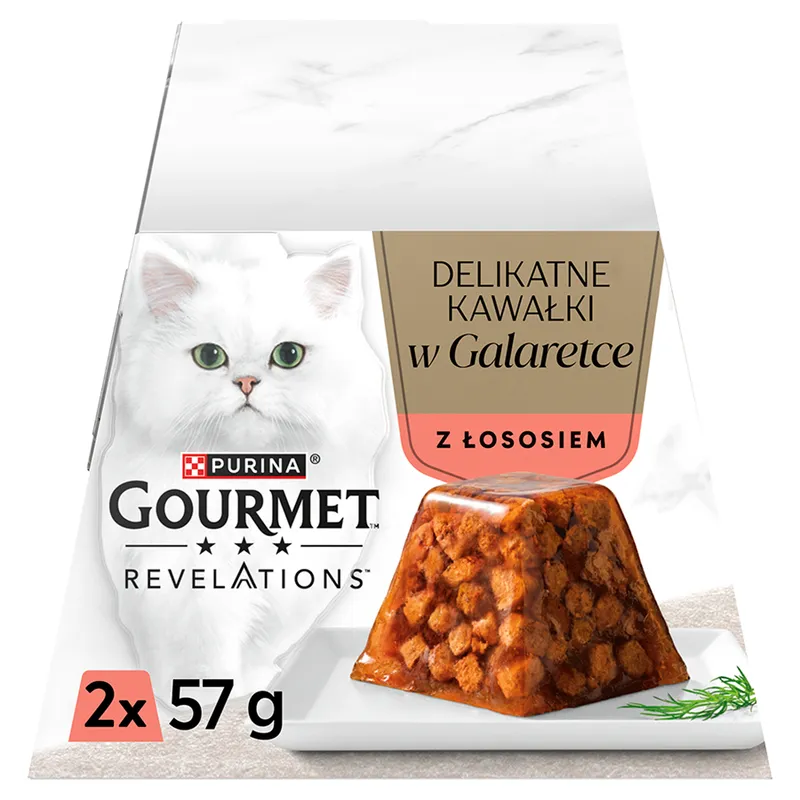 GOURMET Revelations Delikatne Kawałki W Galaretce Z Łososiem 2x57g