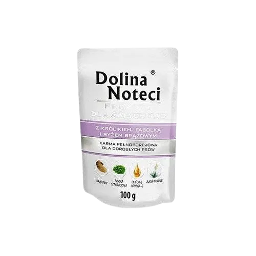 Dolina Noteci Premium Dla Psów Małych Ras Z Królikiem, Fasolką I Ryżem 100g