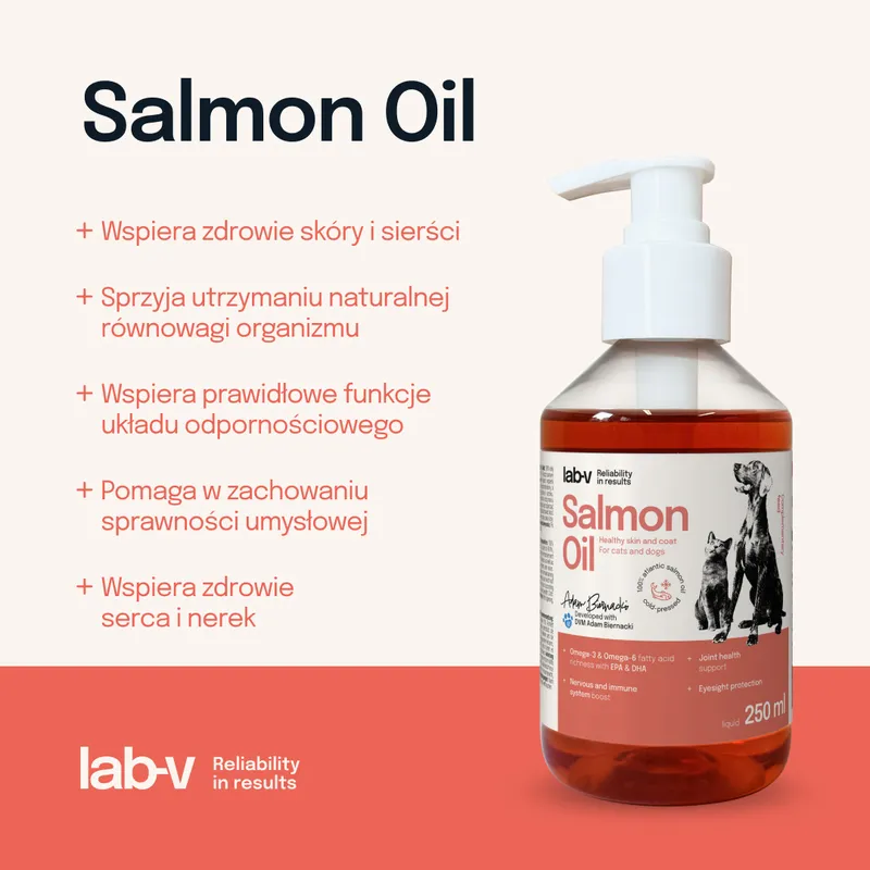 Olej Z Łososia 100% Suplement Dla Psa I Kota ZOOJOY 250 ml Butelka