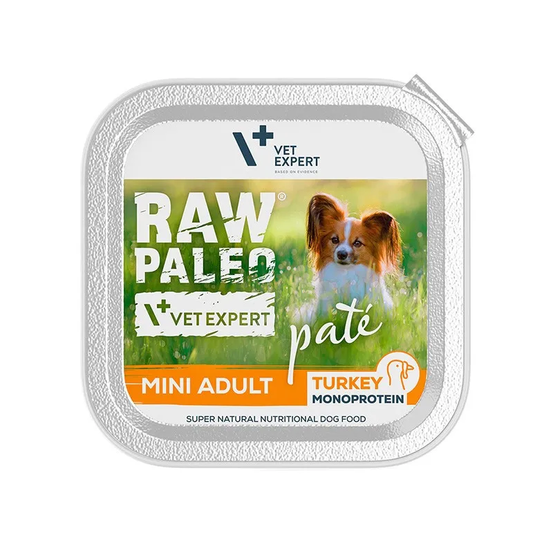Vetexpert RAW PALEO PATE MINI Adult Turkey 150g - Indyk Tacka