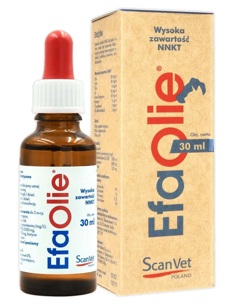 Scanvet EFA Olie Preparat Na Choroby Skóry 30ml