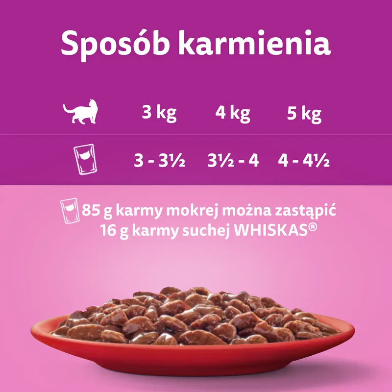 Whiskas Adult Klasyczne Posiłki W Sosie Dla Kota 40x85g
