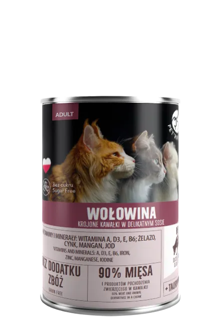 PetRepublic Wołowina Krojone Kawałki W Delikatnym Sosie 400g