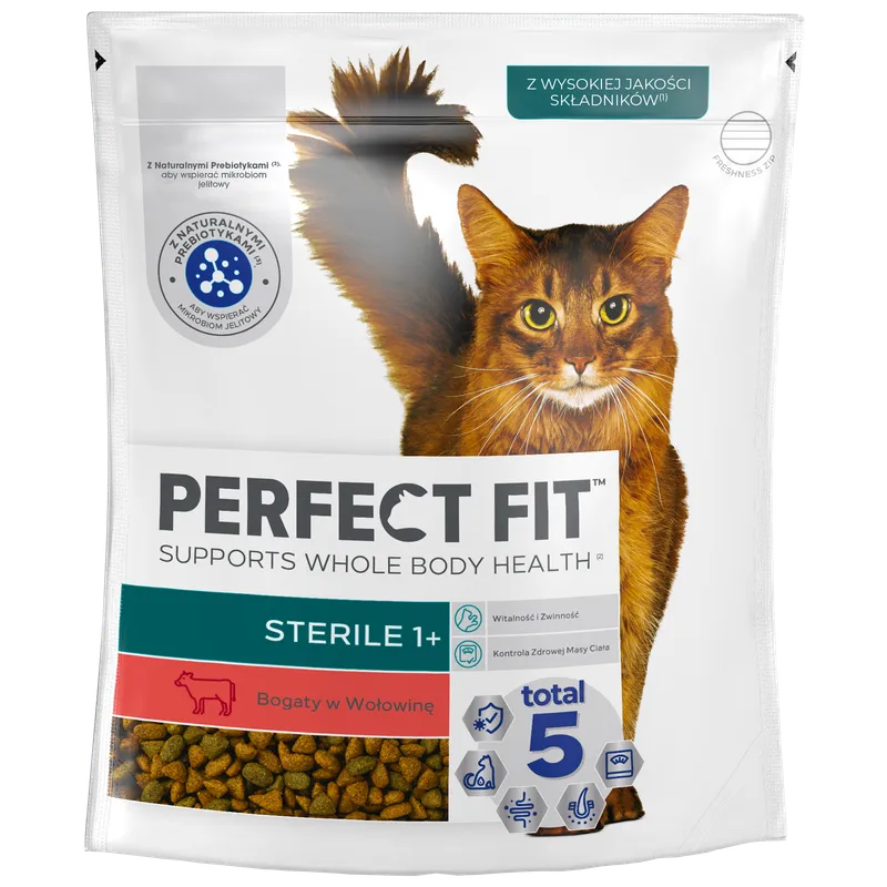 PERFECT FIT Sterile 1+ Z Wołowiną 750g