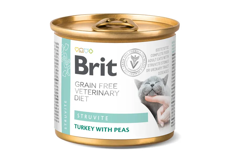 Brit Grain Free Veterinary Diet Cat Struvite Indyk Z Groszkiem 200g
