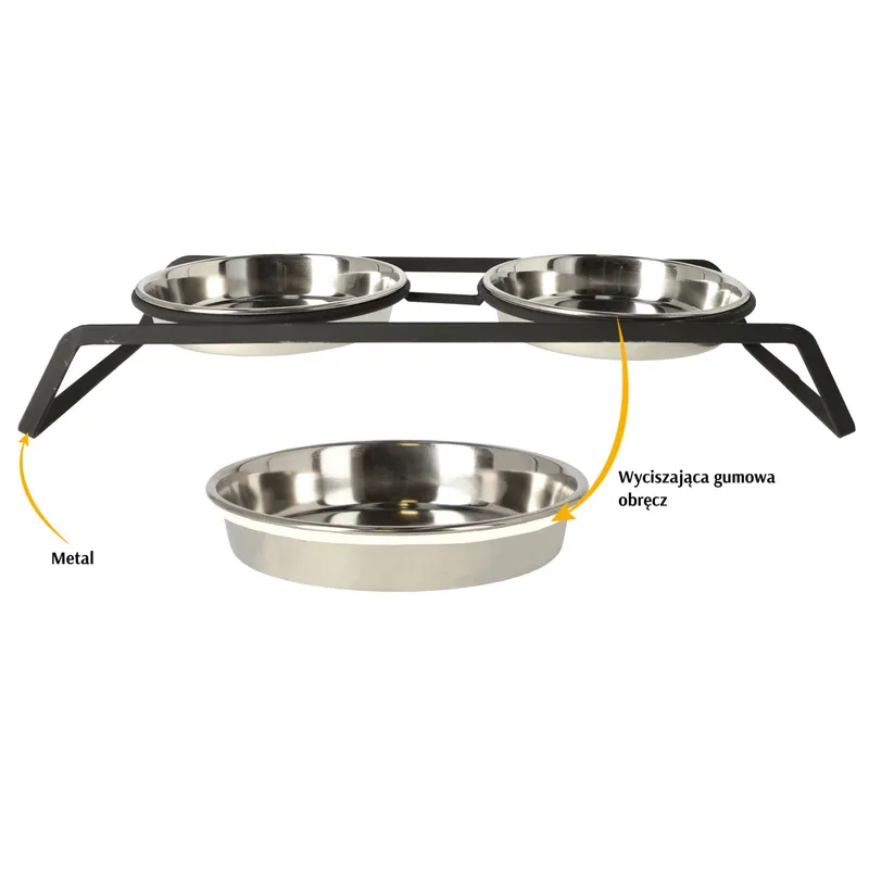 Zestaw Misek Metalowych Dla Kota 2 szt Po 180 ml ZOOJOY