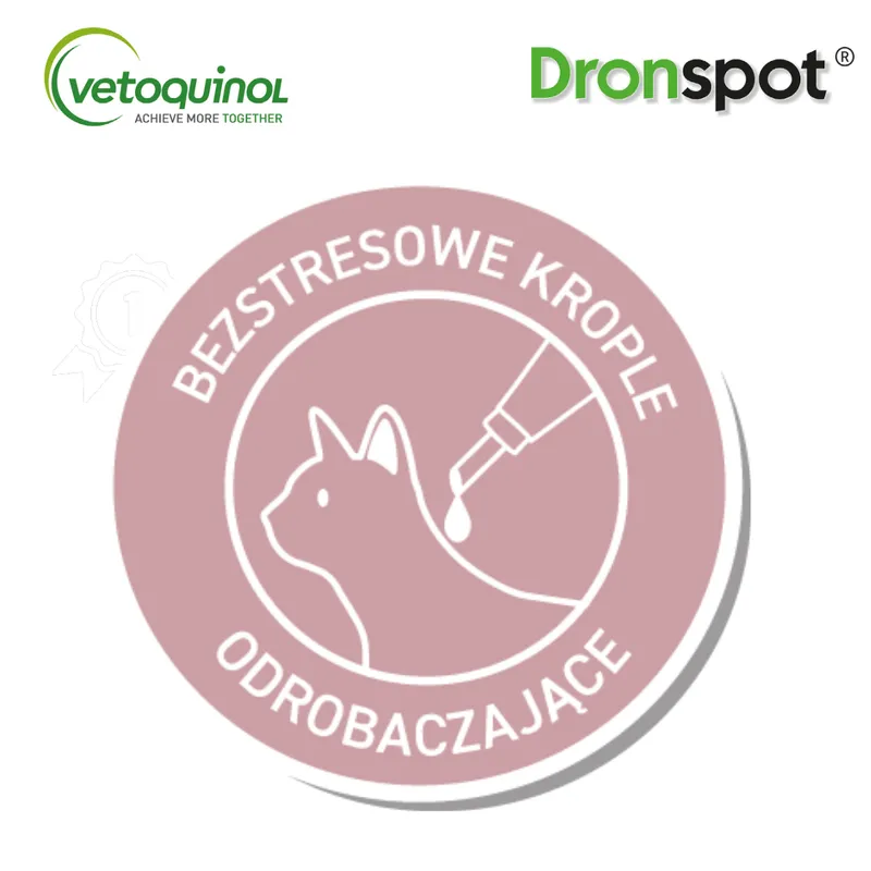 Vetoquinol Dronspot Roztwór Do Nakrapiania Dla Małych Kotów 0,5–2,5 kg 30 MG/7,5 Mg 2x0,35 ml