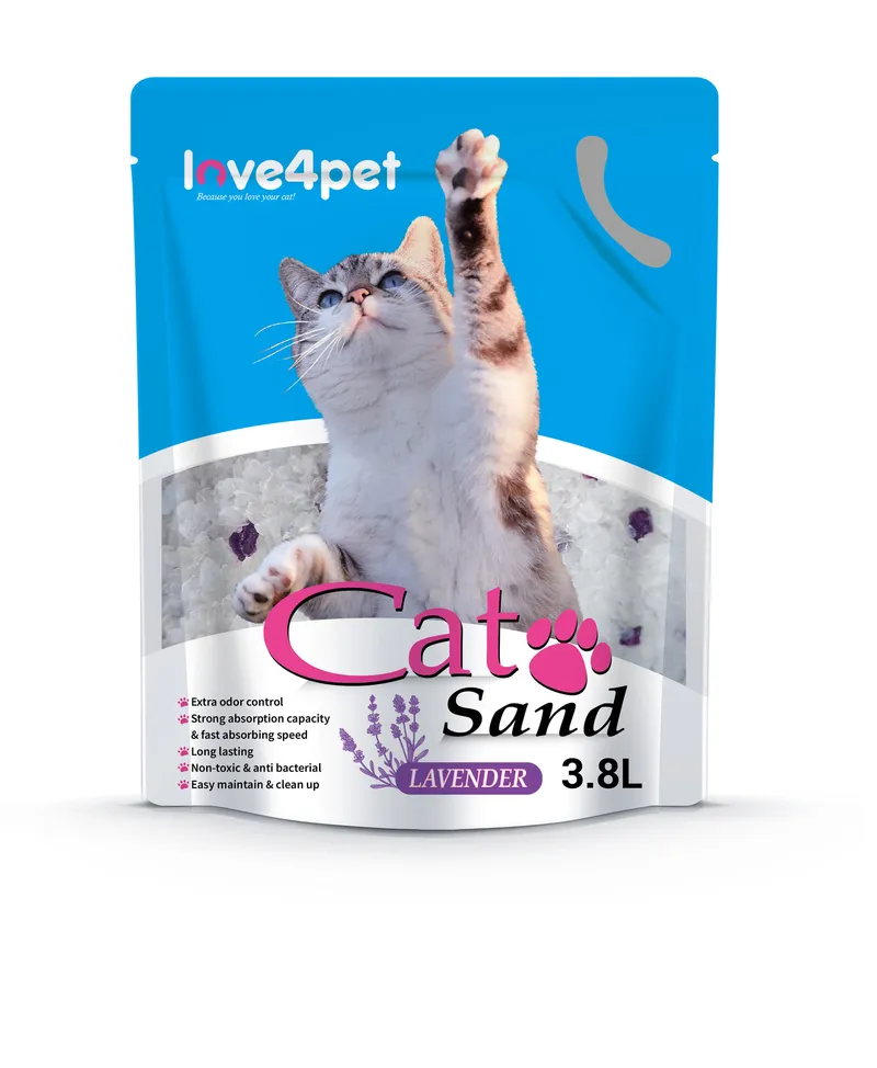 Żwirek Silikonowy Dla Kota Cat Sand Lavender 3,8l