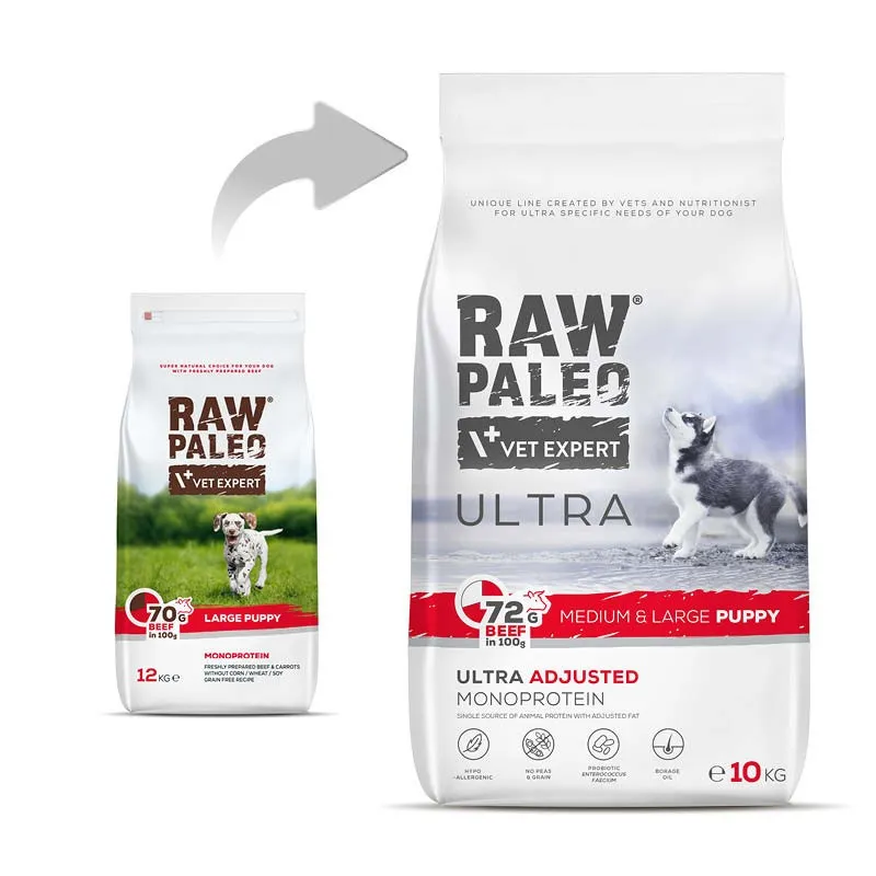Vetexpert Raw Paleo Ultra Beef Puppy Medium/ Large 10kg