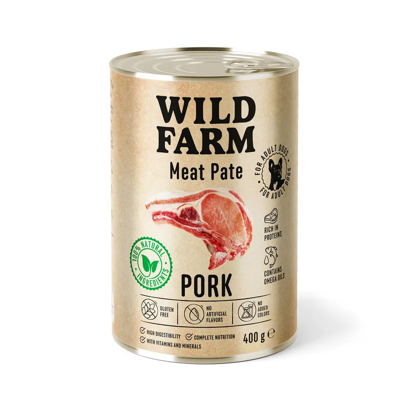 Karma Mokra Dla Psa Dorosłego Wieprzowina ZOOJOY Wild Farm 400 g