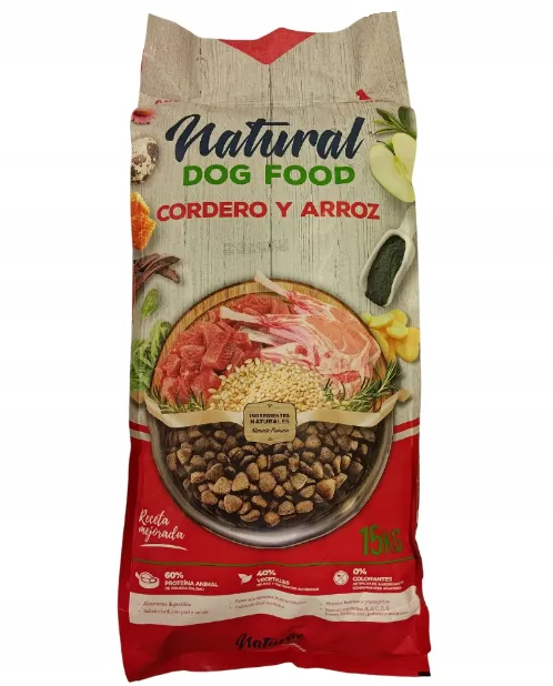 Natural Dog Food Jagnięcina & Cielęcina 15kg. 62% Mięsa - Bez Kurczaka