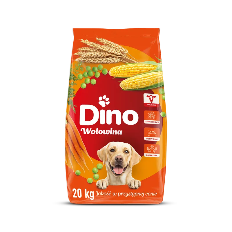Dino Sucha Karma Z Wołowiną Dla Psów 20kg