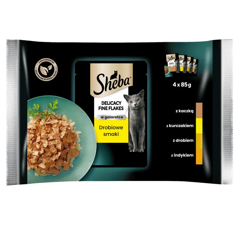 Sheba Saszetka Delicacy In Jelly Smaki Drobiowe 4x85g