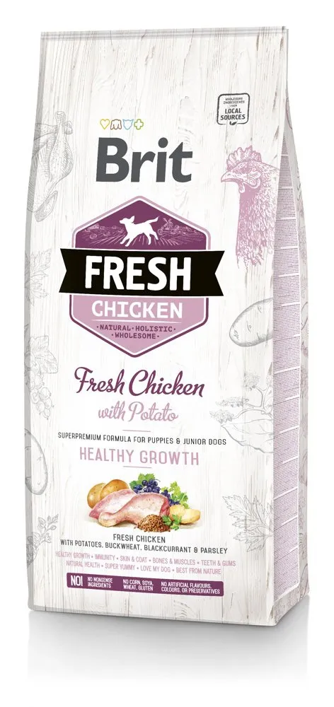 Brit Fresh Chicken & Potato Puppy Healthy Growth 12kg