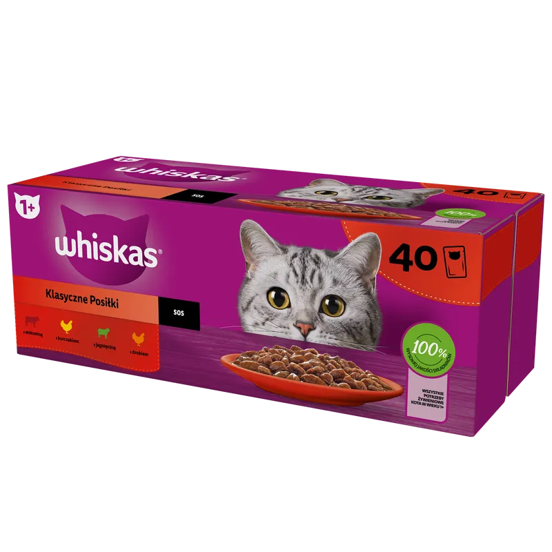 Whiskas Adult Klasyczne Posiłki W Sosie Dla Kota 40x85g