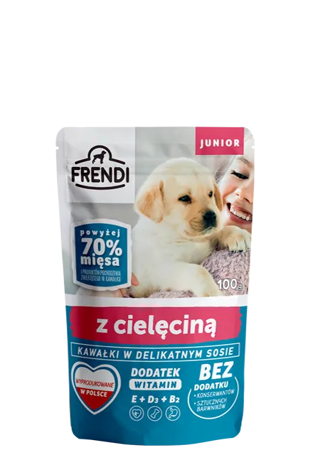 Frendi- Junior, Kawałki W Delikatnym Sosie Z Cielęciną 100g