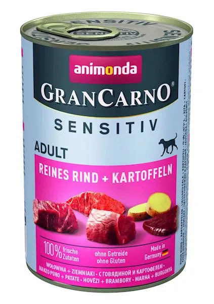 Animonda GranCarno Sensitiv Adult Dog Wołowina I Ziemniaki 400g