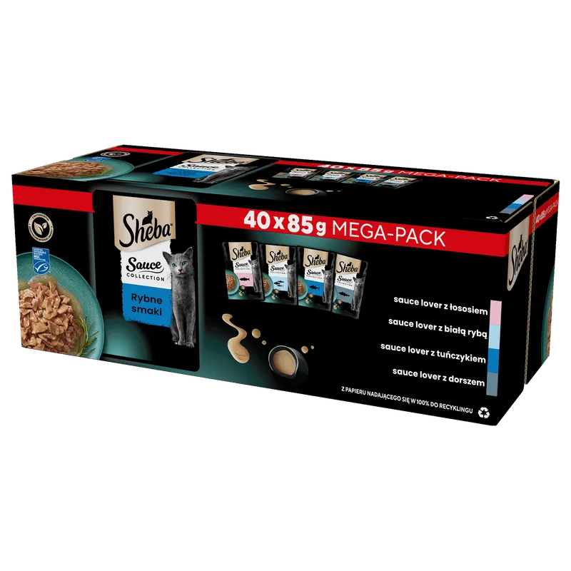 Sheba Sauce Collection Karma Dla Kota Rybne Smaki 40x85g