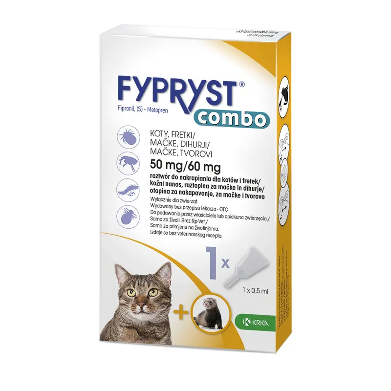 Krka Fypryst Combo Dla Kota 50MG–60MG/0,5ML 1 Pipeta